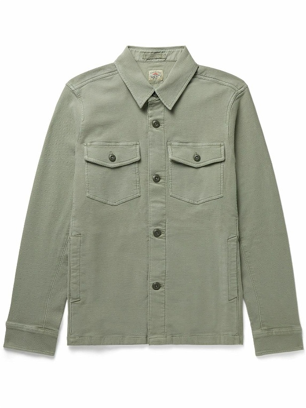 Photo: Faherty - Stretch Cotton-Blend Shirt Jacket - Green