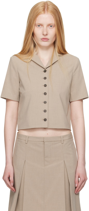 Photo: Sandy Liang Taupe Beverly Jacket