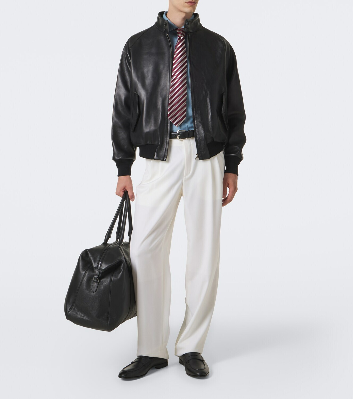 Canali Leather penny loafers