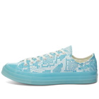 Converse x Golf Wang Chuck Taylor 1970's OX "Snake" Sneakers in Vintage White/Blue Topaz