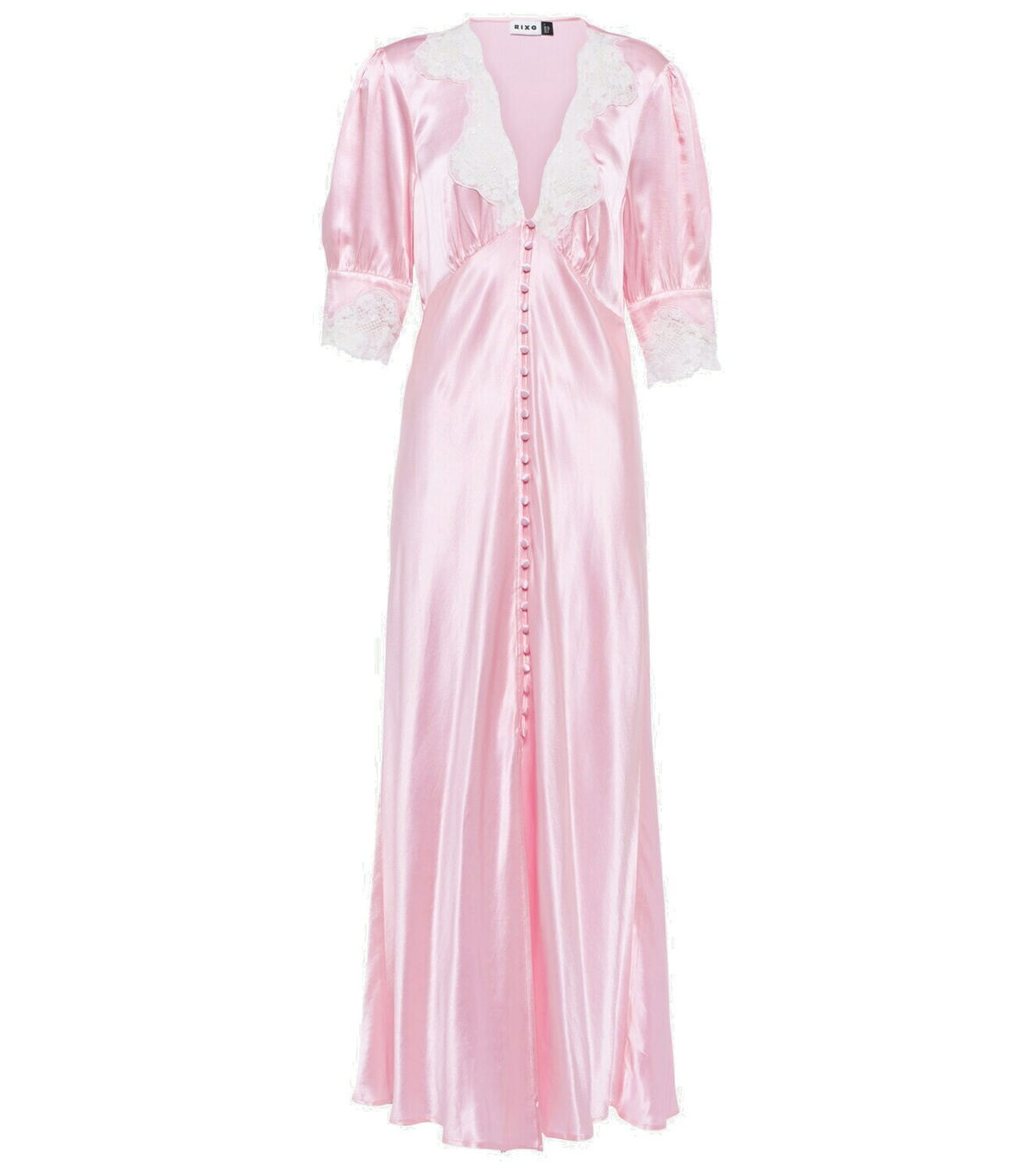RIXO リキソー ブランド ワンピース Simone lace-trimmed 990355 Simone Midi Dress in Ivory
