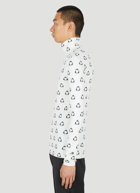 Dolphin Print High Neck Top in White
