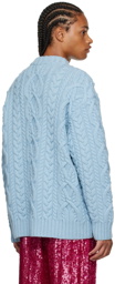 Dries Van Noten Blue Crewneck Sweater