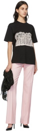 Alexander McQueen Black Bustier Print T-Shirt