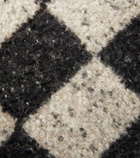 The House of Lyria Ronce checked wool-blend cushion