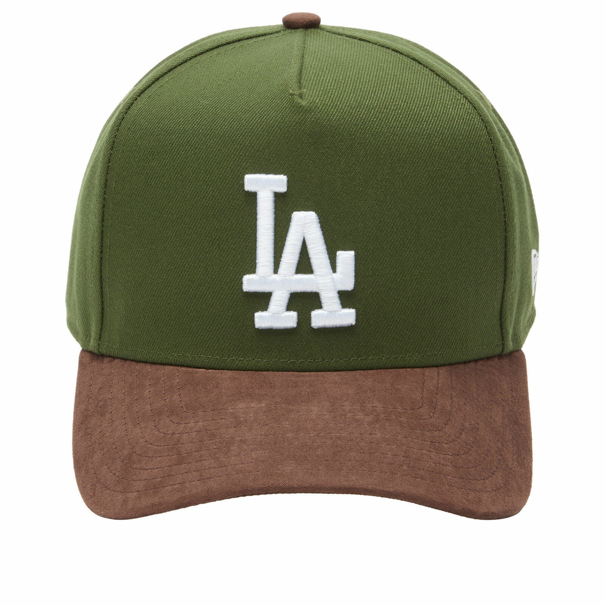 New Era LA Dodgers Suede Visor 9Forty E-Frame in Green 