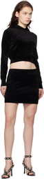 alexanderwang.t Black Logo Embossed Miniskirt