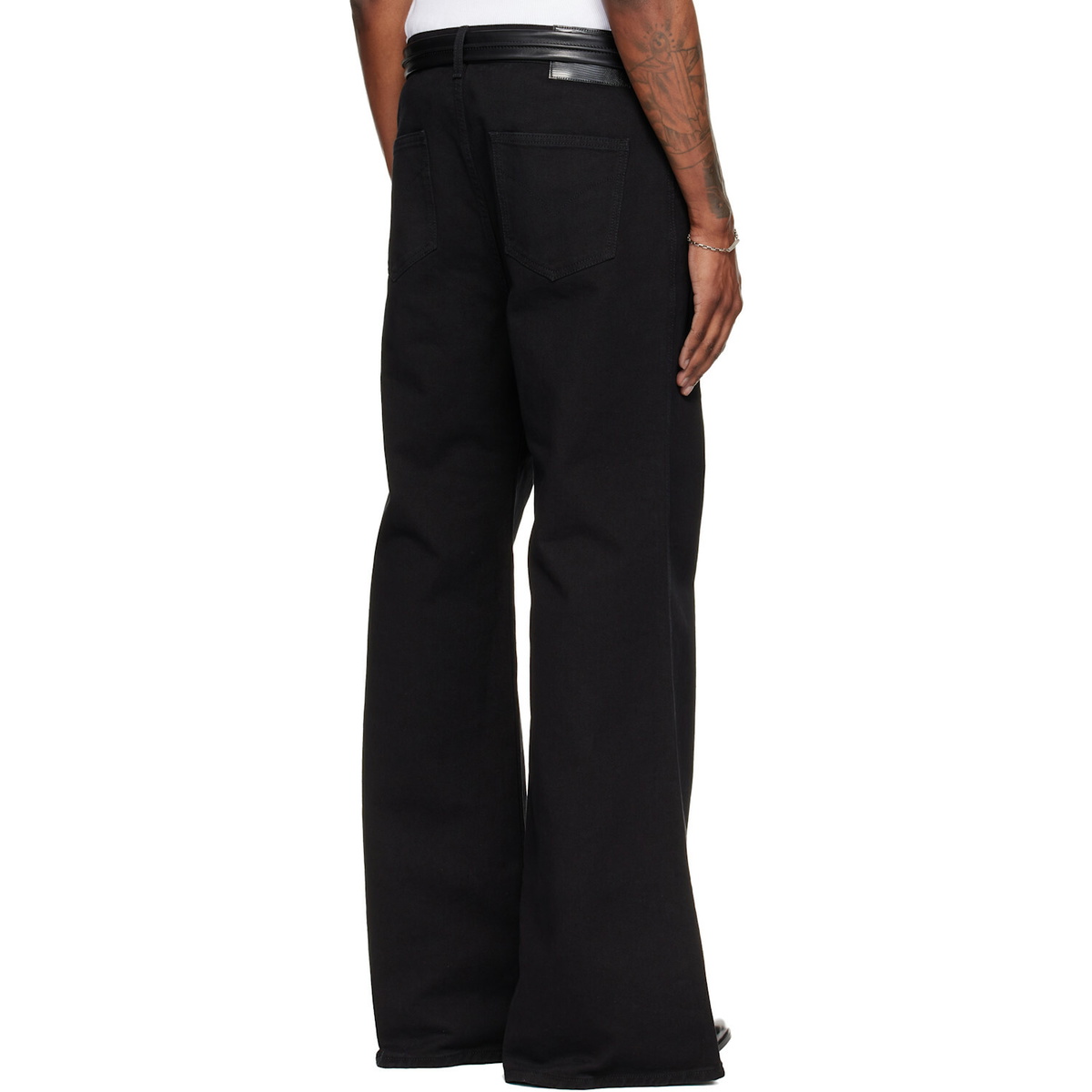 LU'U DAN Black Denim Phat Jeans