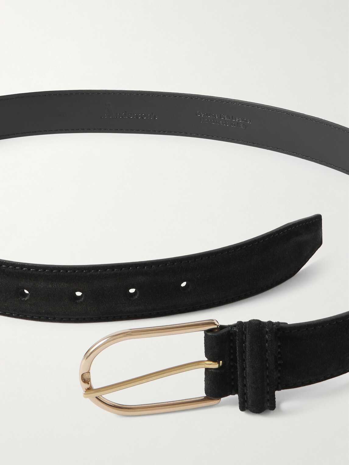 Anderson's - 3cm Suede Belt - Black