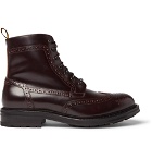 Dunhill - Leather Brogue Boots - Men - Burgundy
