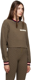 Balmain Brown Mini Monogram Sweatshirt