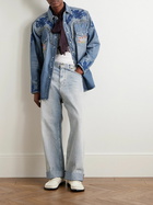 Valentino Garavani - Embellished Embroidered Denim Overshirt - Blue