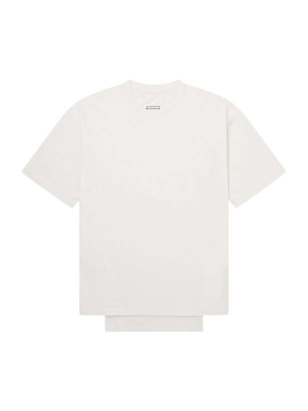 Photo: Maison Margiela - Layered Cotton-Jersey T-Shirt - Neutrals