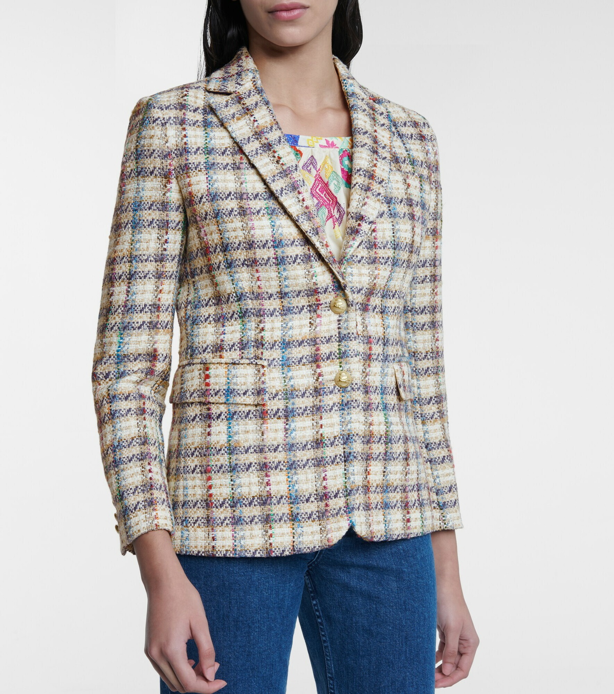 Etro - Checked bouclé tweed blazer Etro