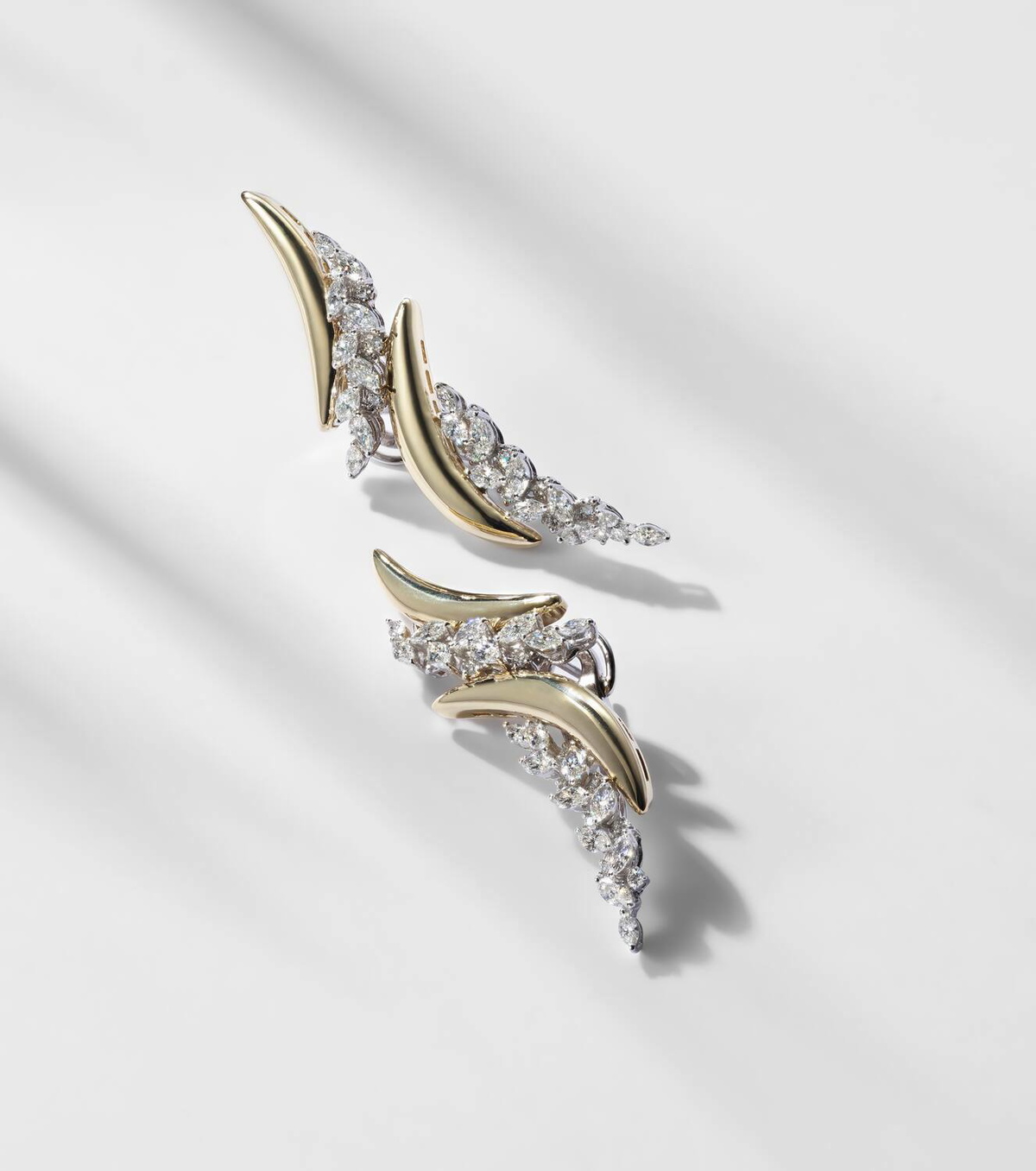 Yeprem Golden Strada 18kt gold earrings with diamonds
