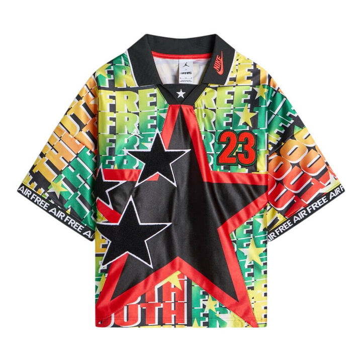 Photo: Air Jordan Men's x Free the Youth Football Jersey in White/Black