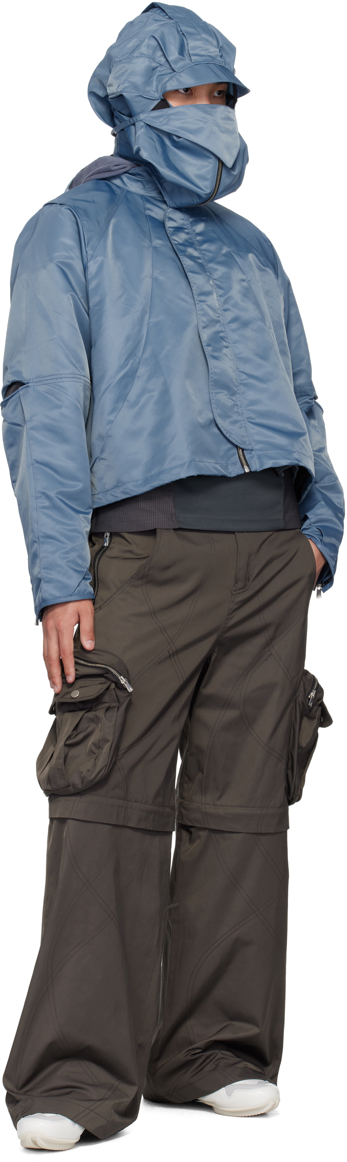 FFFPOSTALSERVICE Blue Hooded Parachute Jacket