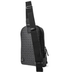 Dunhill - Leather-Trimmed Logo-Print Coated-Canvas Sling Backpack - Black