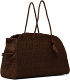 JACQUEMUS Brown 'The large raffia Turismo' Bag