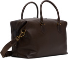 Polo Ralph Lauren Brown Pebbled Leather Duffle Bag