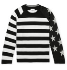 TAKAHIROMIYASHITA TheSoloist. - Intarsia Striped Cotton Sweater - Black