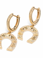 Harwell Godfrey 18K Yellow Gold Horseshoe Hoop Earrings