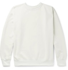 Auralee - Fleece-Back Cotton-Blend Jersey Sweatshirt - White