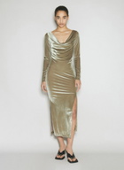 Helmut Lang Draped Velvet Dress