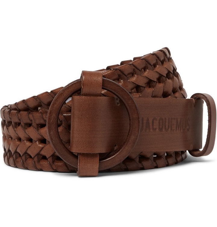 Photo: Jacquemus - 3cm Brown Woven Leather Belt - Brown