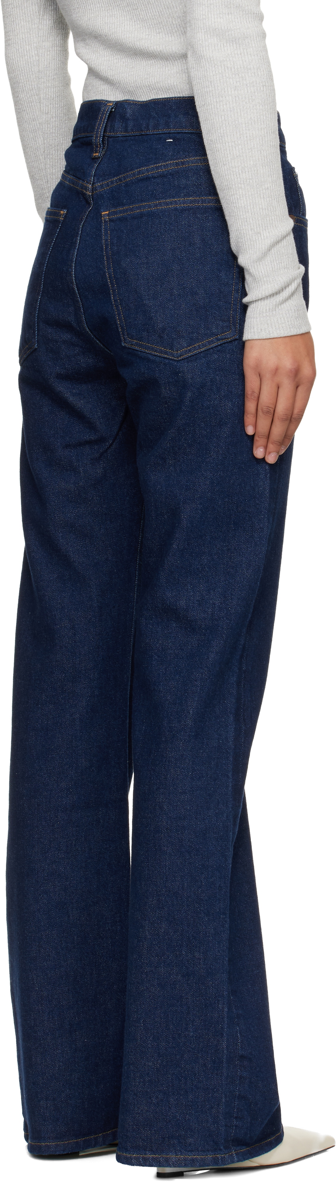 AGOLDE Blue Mid Rise Kick Boot Comfort Stretch Jeans