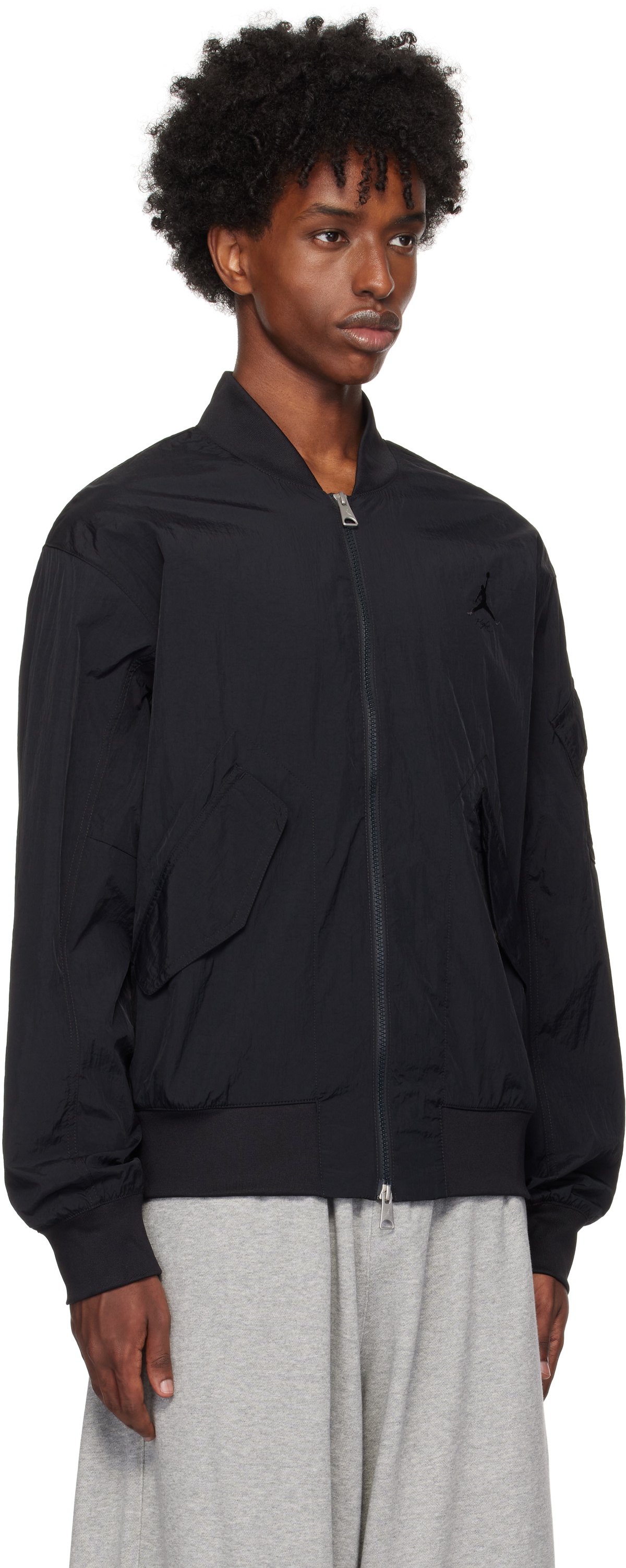 Nike Jordan Black Jordan Renegade Essentials Bomber Jacket