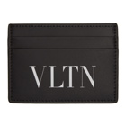 Valentino Black and White Valentino Garavani VLTN Card Holder