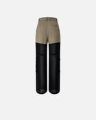Pinko Wide Leg Cargo Trousers With Semi Sheer Georgette Flask Brown