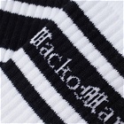 Wacko Maria Men's Type 4 Skater Sock in White/Black