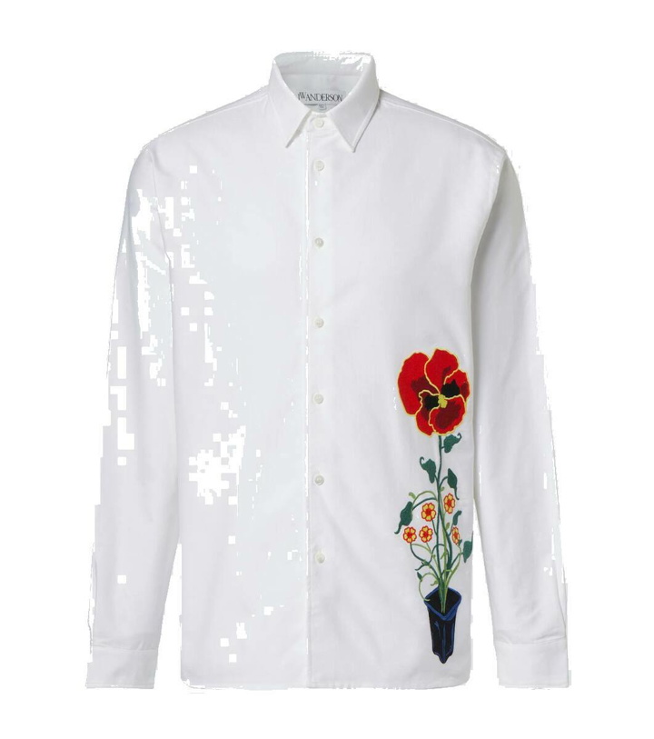 Photo: JW Anderson Embroidered cotton Oxford shirt