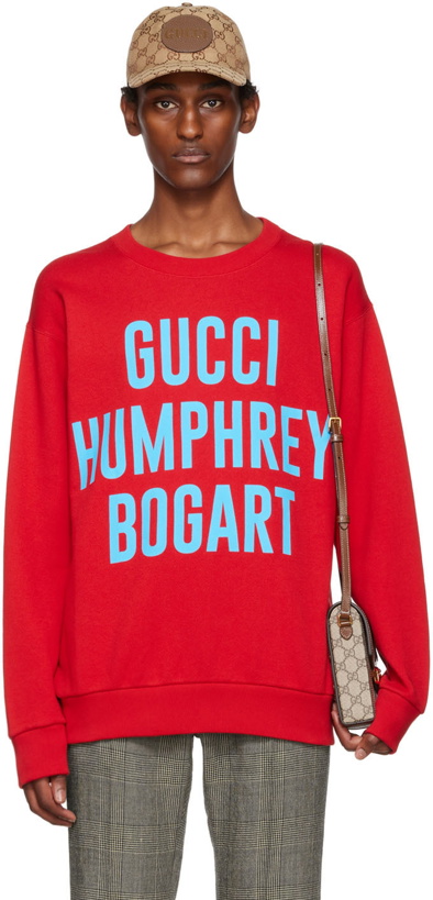 Photo: Gucci Red 'Humphrey Bogart' Sweatshirt