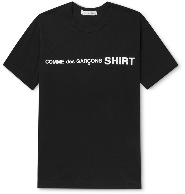 Photo: Comme des Garçons SHIRT - Logo-Print Cotton-Jersey T-Shirt - Black