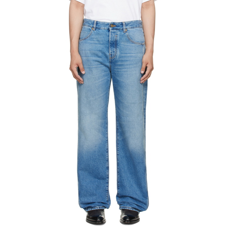 Photo: BALMAIN Blue Loose Jeans