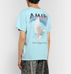 AMIRI - Printed Cotton-Jersey T-Shirt - Blue