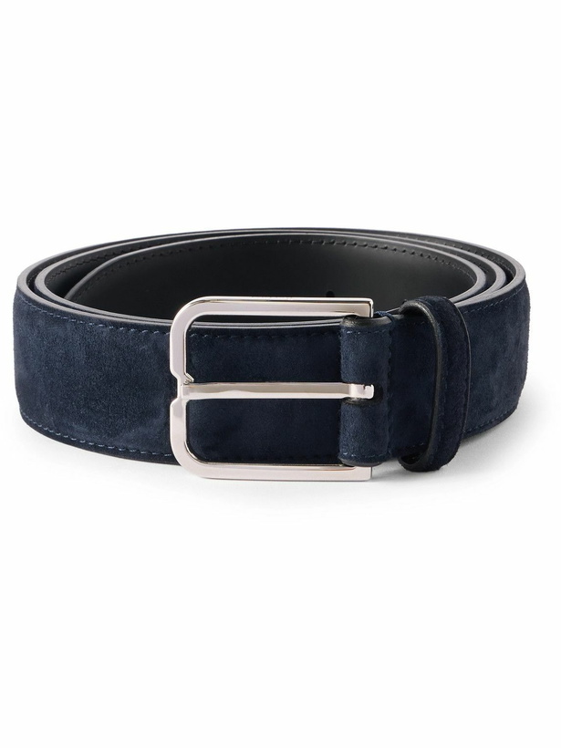 Photo: Berluti - Essence 3.5cm Suede Belt - Blue