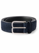 Berluti - Essence 3.5cm Suede Belt - Blue