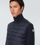 Moncler Down-paneled knit jacket