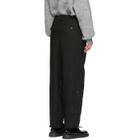 Fumito Ganryu Black Drawstring Linen Trousers