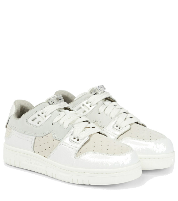 Photo: Acne Studios - Suede-panel leather low-top sneakers