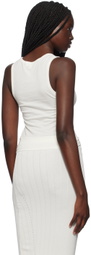 ÉTERNE Off-White Fitted Tank Top
