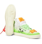 Off-White - Off-Court Dégradé Leather and Canvas Sneakers - White