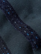 Blue Blue Japan - Fleece-Trimmed Cotton-Blend Socks - Blue