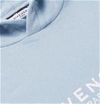 Givenchy - Logo-Print Loopback Cotton-Jersey Hoodie - Light blue