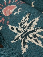 Faherty - Offshore Swell Shawl-Collar Jacquard-Knit Organic Cotton Cardigan - Blue