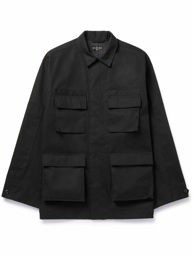 Photo: Balenciaga - Cotton-Drill Overshirt - Black